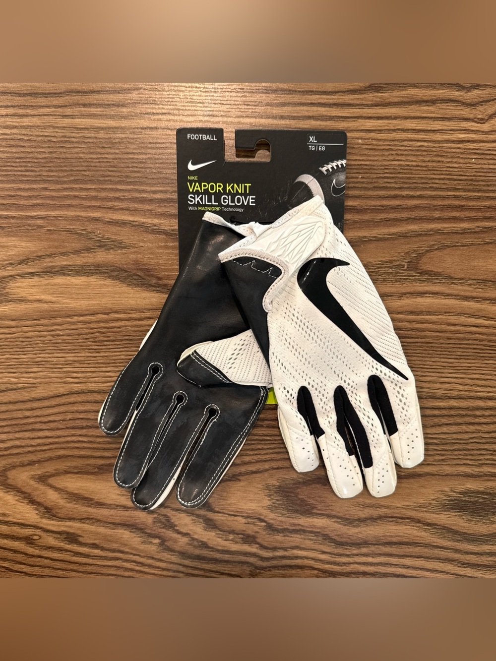 Size XL Nike Vapor Knit 2.0 FG CLG - Hydragrip Receiver Gloves White PGF551